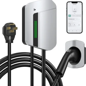 AVAPOW Level 2 Electric Car Charger up to 48A,240V, Indoor/Outdoor J1772 Charger with 25FT Flexible Charging Cable (NEMA 14-50 Plug) and EV Charger Holder, UL & Energy Star Certified EV Car Charger