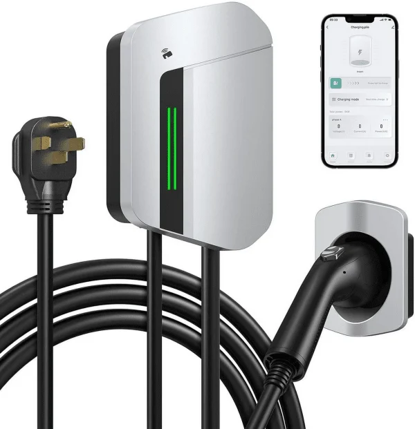 AVAPOW Level 2 Electric Car Charger up to 48A,240V, Indoor/Outdoor J1772 Charger with 25FT Flexible Charging Cable (NEMA 14-50 Plug) and EV Charger Holder, UL & Energy Star Certified EV Car Charger