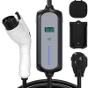 AVAPOW Portable Electric Car Charger with Adjustable Current(10-32A),240V EV Charger,with 16-Foot EV Charging Cable and NEMA 14-50 Plug Level 2 Charger for All J1772 EVs