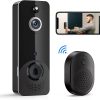 Doorbell Camera Wireless, WiFi Video Doorbell with Chime, 2 Way Audio, Smart Human Detection, Night Vision, Cloud Storage, Real Time Alert for Home