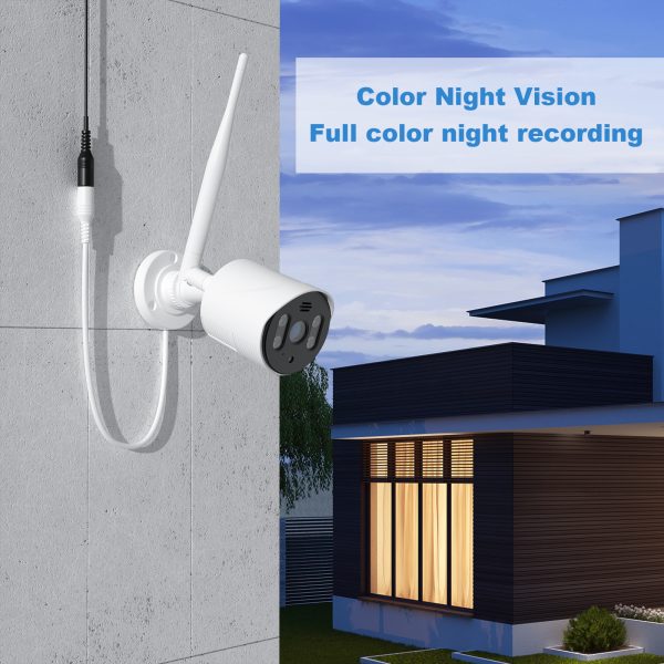 NICPOW 4pcs Security Wired Camera System, 8CH 3MP NVR Home Security, 1080P IP Security Surveillance Cameras with Color Night Vision, IP66 Waterproof, for Indoor Outdoor, No HDD (Wireless Wi-Fi) (Copy)