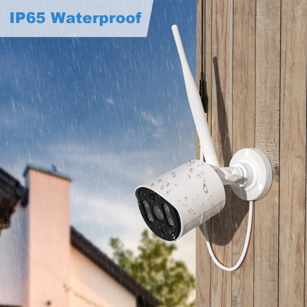 NICPOW 4pcs Security Wired Camera System, 8CH 3MP NVR Home Security, 1080P IP Security Surveillance Cameras with Color Night Vision, IP66 Waterproof, for Indoor Outdoor, No HDD (Wireless Wi-Fi) (Copy)