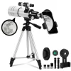 SUNOYAR Telescope, 70mm Telescopes for Adults & Kids, 400mm Portable Refractor Telescope (20X-333X) with a Phone Adapter & Adjustable Tripod for Astronomy Beginners, Gift for Kids