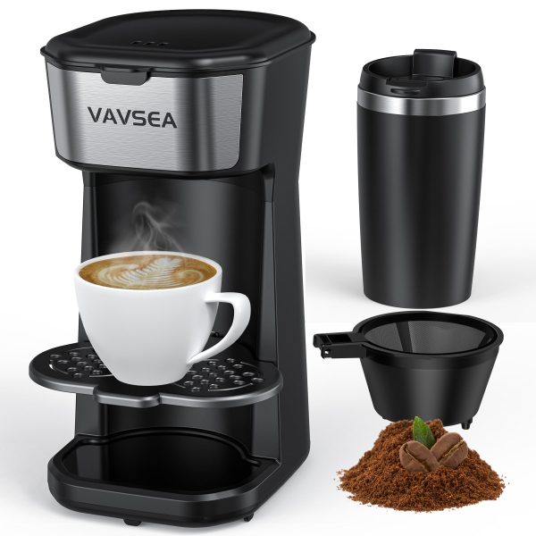 VAVSEA-Single-Serve-Coffee-Maker-Brewer-with-Thermal-Travel-Mug-Reusable-Filter-600W-Coffeemaker-for-Ground-Coffee_be739b9c-1932-48ab-a7fd-ff8a645bda96.19e4a621a71e4bce3a27f60625dc0d80.jpeg VAVSEA Single-Serve Coffee Maker Brewer with Thermal Travel Mug & Reusable Filter, 600W Coffeemaker for Ground Coffee