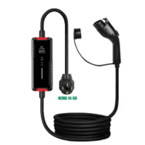 Level 2 Portable EV Charger, 240V 40A Electric Car Charger with 25FT Charging Cable, Plug-in EV Charging Station with NEMA 14-50 Plug
