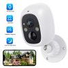 NICPOW Wireless Security Camera, 2K WiFi Camera with Outdoor Night Vision, IP65 Outdoor Waterproof Camera for Home Security System, Surveillance Camera with PIR Motion Sensor, 2 Way Audio