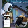 NICPOW Wireless Security Camera, 2K WiFi Camera with Outdoor Night Vision, IP65 Outdoor Waterproof Camera for Home Security System, Surveillance Camera with PIR Motion Sensor, 2 Way Audio