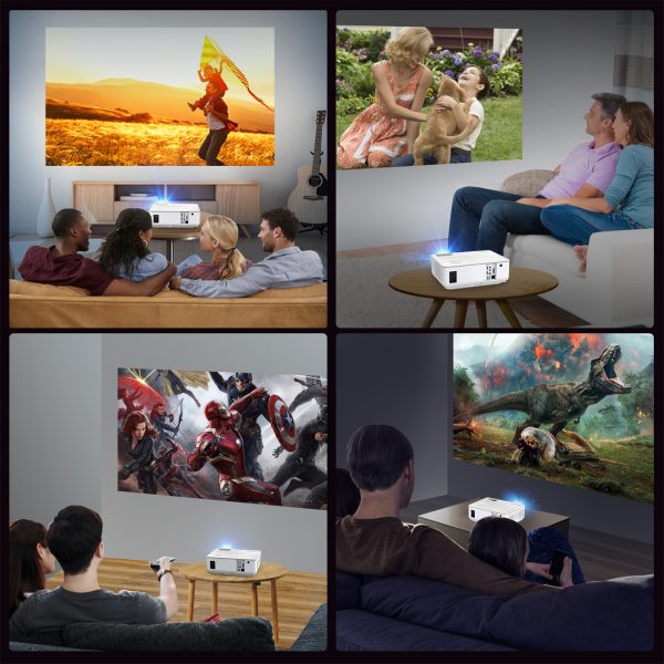NICPOW Video Projector with 100" Projector Screen - Image 7