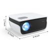 Mini Projector, NICPOW Portable Outdoor Movie Projector with Tripod, 1080P and 200" Supported Small Projector Compatible with TV Stick, Phone, PS5, HDMI, USB for Home, Bedroom, Gaming, Outdoor Use