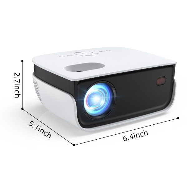 Mini Projector, NICPOW Portable Outdoor Movie Projector with Tripod, 1080P and 200" Supported Small Projector Compatible with TV Stick, Phone, PS5, HDMI, USB for Home, Bedroom, Gaming, Outdoor Use